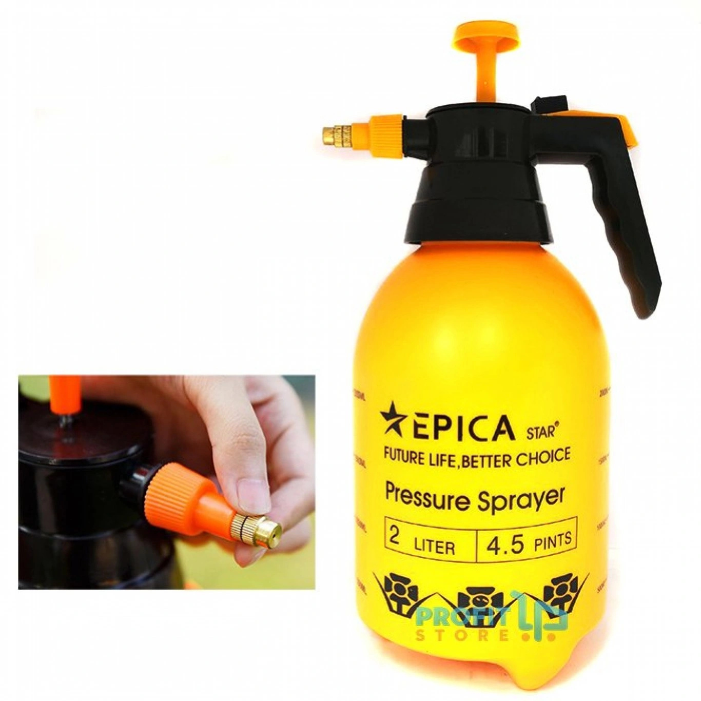Ψεκαστήρας Πίεσης με Ακροφύσιο Ροής 2L για Πότισμα & Καθάρισμα Αυτοκινήτου ή Παραθύρων Epica® - Τρόμπα Προπίεσης Χειρός Ψεκαστήρας Πίεσης με Ακροφύσιο Ροής 2L για Πότισμα & Καθάρισμα Αυτοκινήτου ή Παραθύρων Epica® - Τρόμπα Προπίεσης Χειρός
