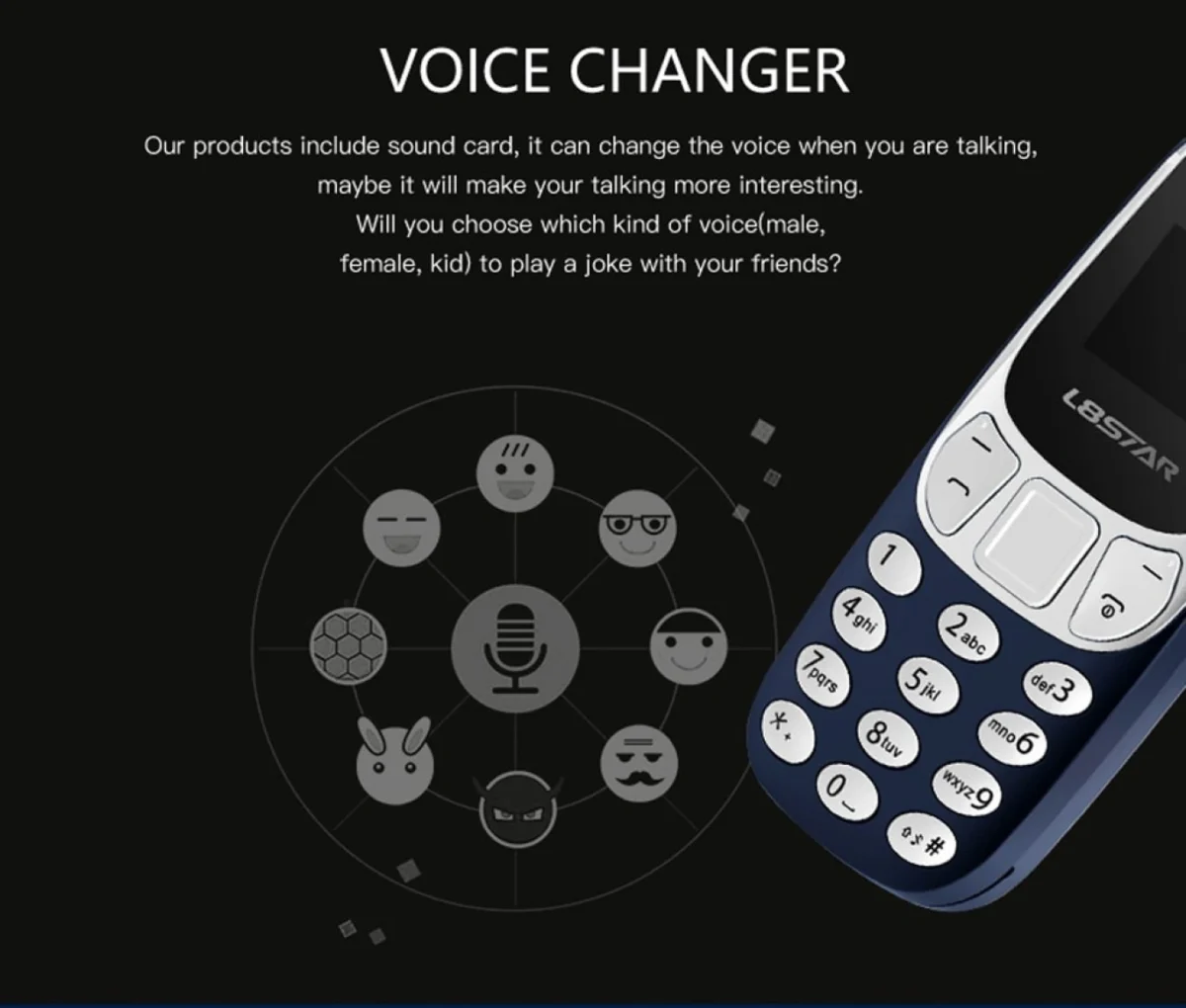 Ultra Mini Κινητό Τηλέφωνο Dual SIM L8star BM10 με Bluetooth & Αλλαγή της Φωνής σας - Mini CellPhone