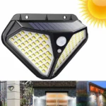 Ηλιακό Φωτιστικό Τοίχου με Αισθητήρα Κίνησης & Φωτοκύτταρο 1W 102 LED LF-1728A