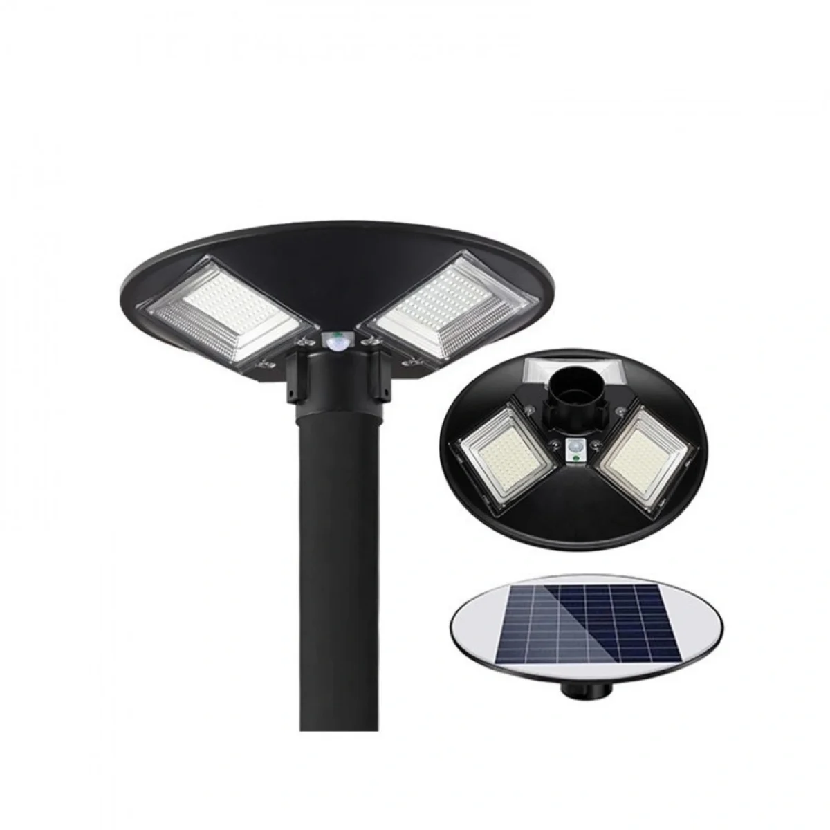Επαναφορτιζόμενη Ηλιακή Λάμπα Δρόμου με Φωτοκύτταρο και Αισθητήρα Κίνησης UFO