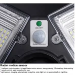 Επαναφορτιζόμενη Ηλιακή Λάμπα Δρόμου με Φωτοκύτταρο και Αισθητήρα Κίνησης UFO