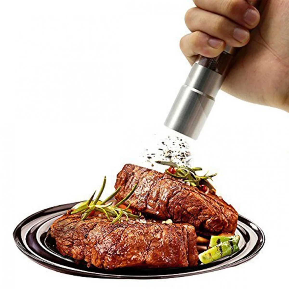 Μεταλλικός Χειροκίνητος Μύλος Άλεσης Πιπεριού-Αλατιού-Μπαχαρικών 15cm