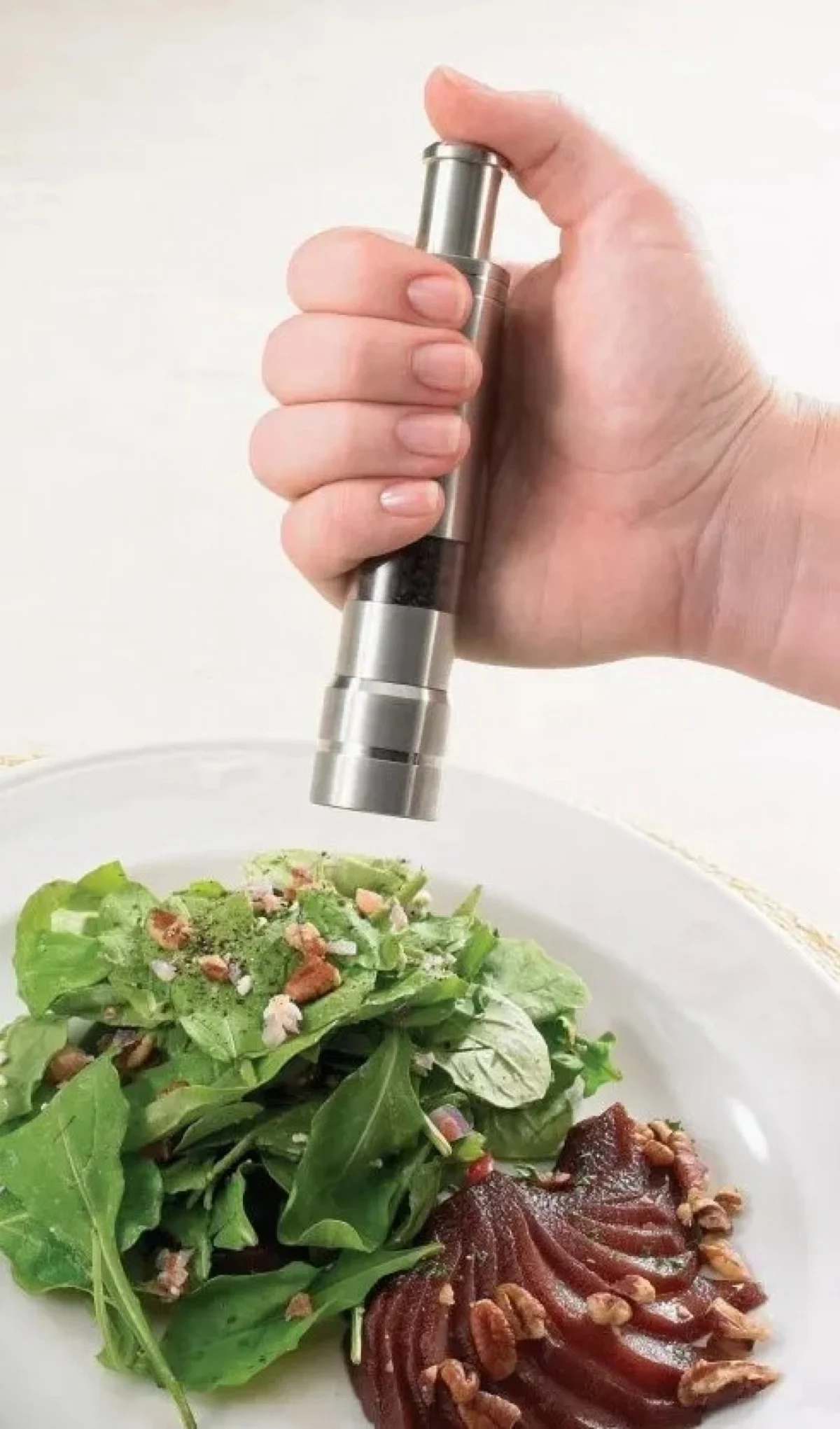 Μεταλλικός Χειροκίνητος Μύλος Άλεσης Πιπεριού-Αλατιού-Μπαχαρικών 15cm