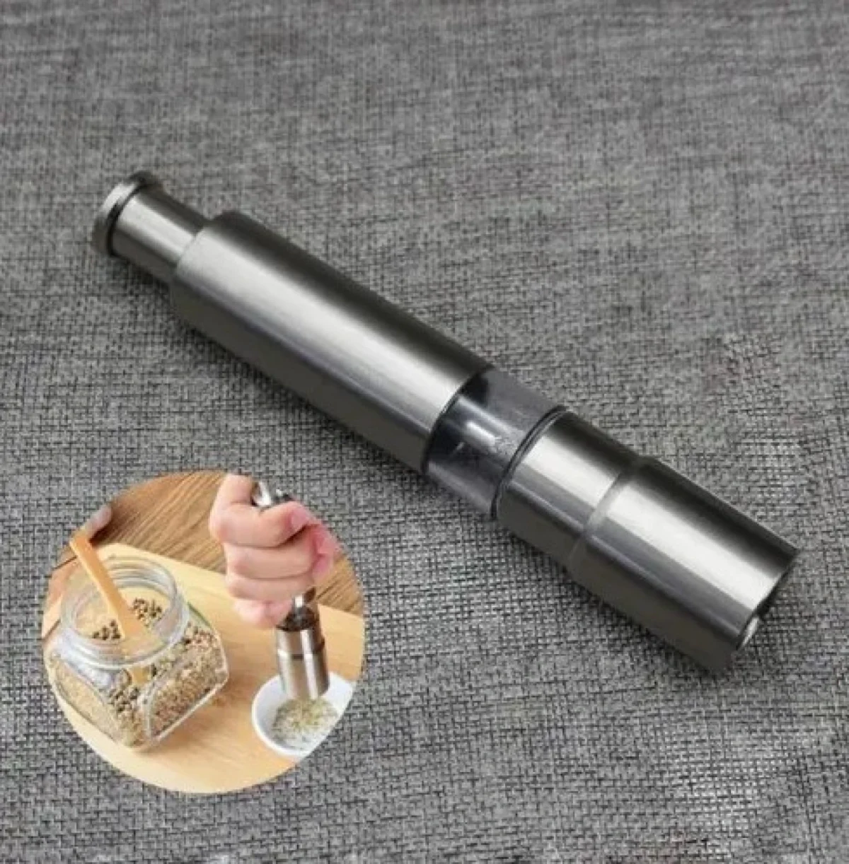 Μεταλλικός Χειροκίνητος Μύλος Άλεσης Πιπεριού-Αλατιού-Μπαχαρικών 15cm