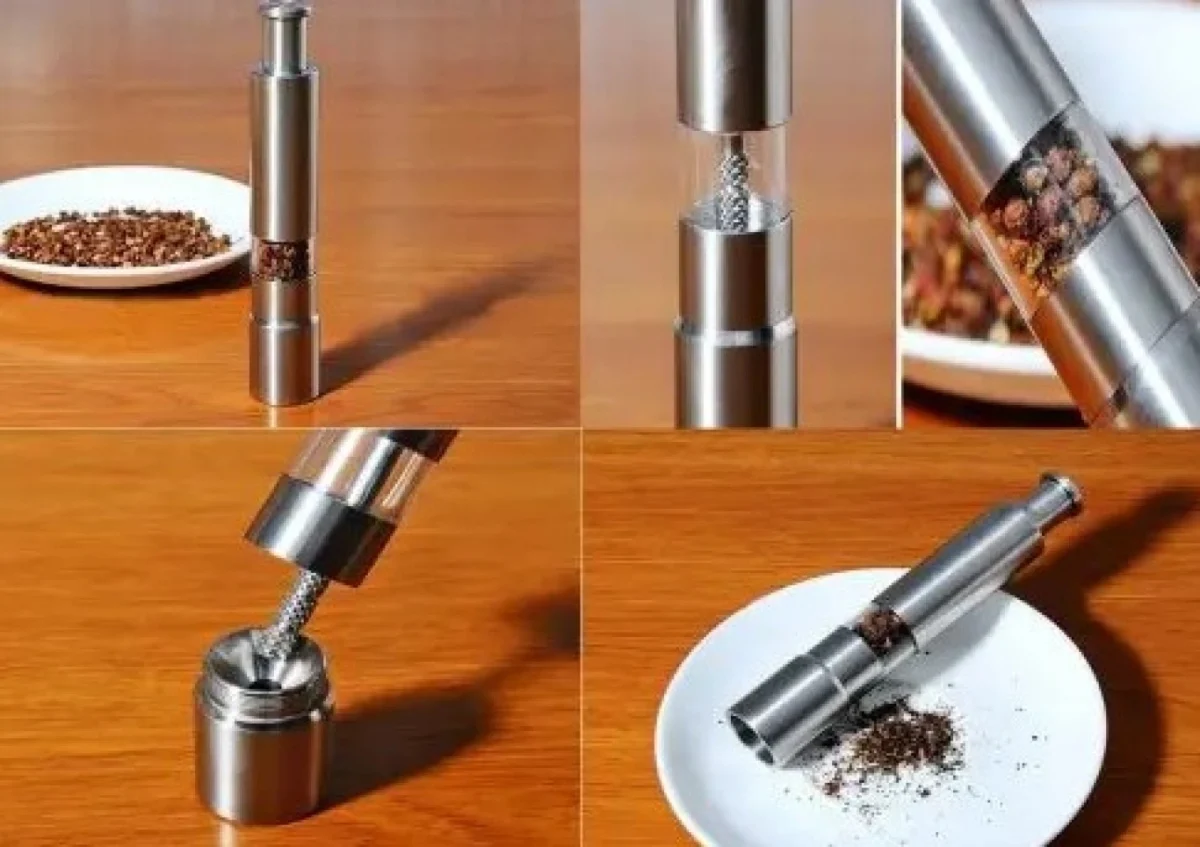 Μεταλλικός Χειροκίνητος Μύλος Άλεσης Πιπεριού-Αλατιού-Μπαχαρικών 15cm