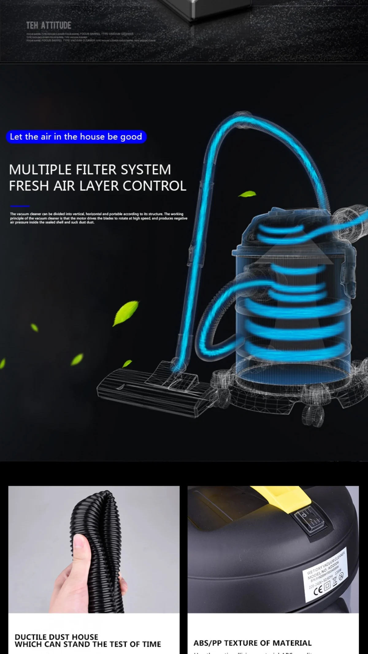 Ηλεκτρική Σκούπα Αναρρόφησης Υγρών - Στερεών 25L - 1200W KD2004 - DSP®