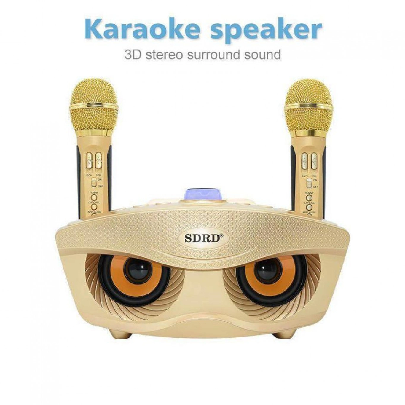 Φορητό Ηχοσύστημα Bluetooth USB/SD Karaoke Με 2 Μικρόφωνα Mp3 Player - Multimedia Speaker Μαύρο SD-306 Χρυσό Φορητό Ηχοσύστημα Bluetooth USB/SD Karaoke Με 2 Μικρόφωνα Mp3 Player - Multimedia Speaker Μαύρο SD-306 Χρυσό