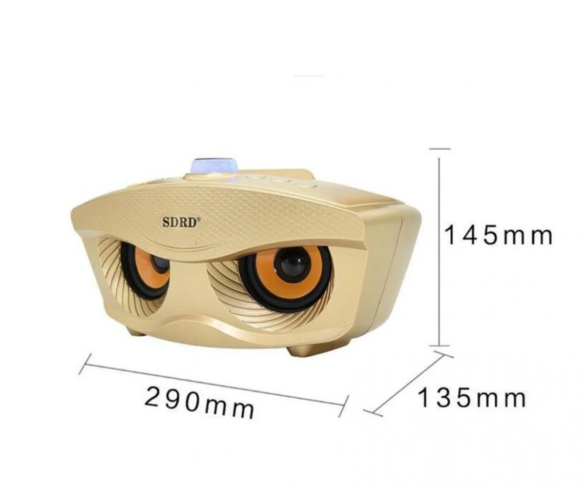 Φορητό Ηχοσύστημα Bluetooth USB/SD Karaoke Με 2 Μικρόφωνα Mp3 Player - Multimedia Speaker Μαύρο SD-306 Χρυσό