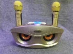 Φορητό Ηχοσύστημα Bluetooth USB/SD Karaoke Με 2 Μικρόφωνα Mp3 Player - Multimedia Speaker Μαύρο SD-306 Χρυσό