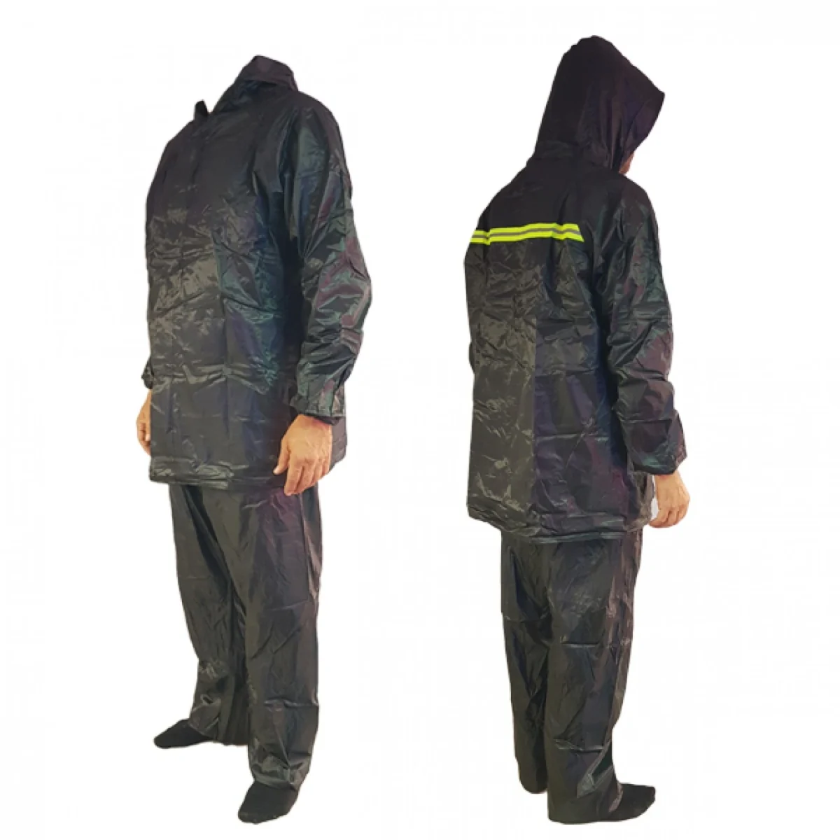 Αδιάβροχο Αντιανεμικό Αντοχής με Αντανακλαστικό για την Μηχανή ή Αγροτικές Δουλειές - Σετ Παντελόνι & Μπουφάν H-99