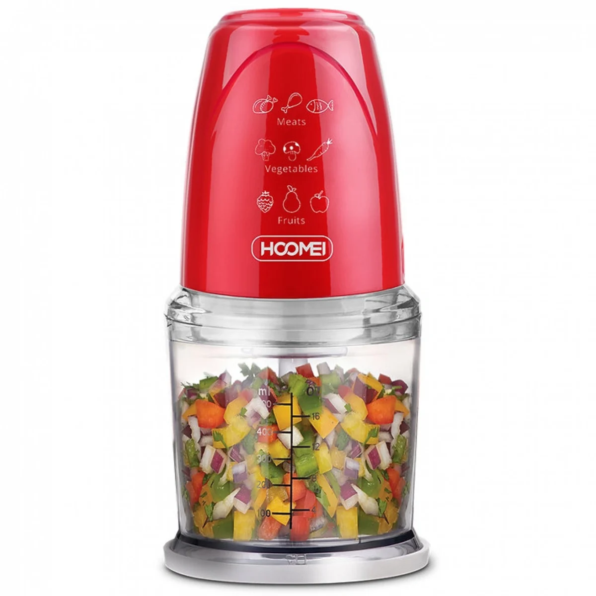 Multi - Πολυκόπτης Hoomei HM-6280 260W με Λεπίδες από Ανοξείδωτο Ατσάλι και Δοχείο 500ml