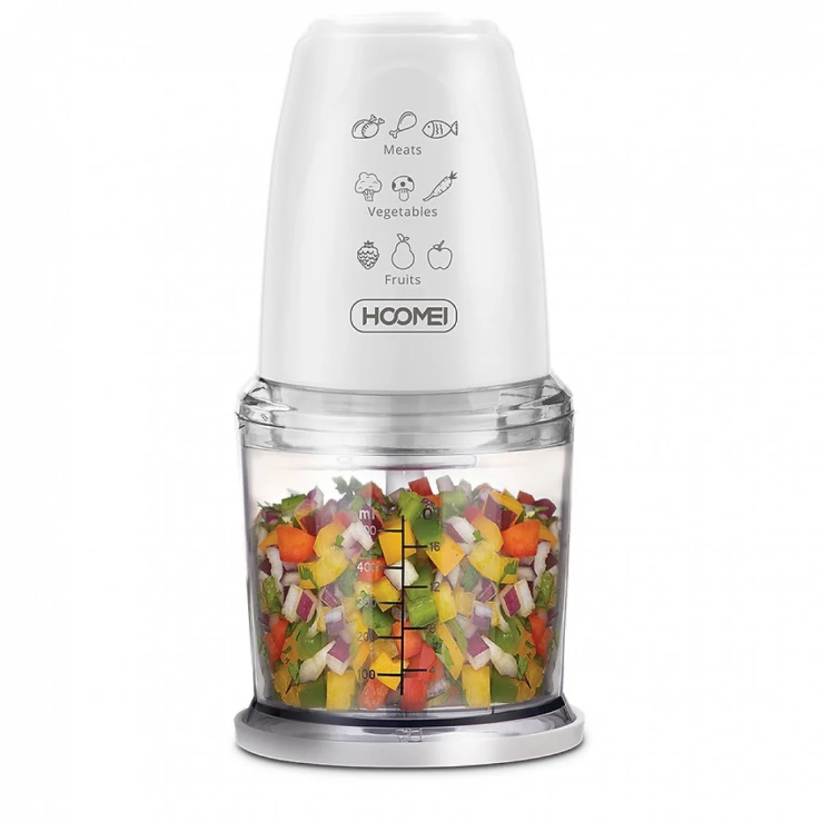 Multi - Πολυκόπτης Hoomei HM-6280 260W με Λεπίδες από Ανοξείδωτο Ατσάλι και Δοχείο 500ml