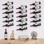 Επιτοίχια Μεταλλική Κάβα Κρασιών 6 Θέσεων "Old Cellar" 20x80 cm