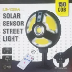 Αδιάβροχος Ηλιακός Προβολέας με 150 COB LED - Φωτιστικό Δρόμου με Τηλεχειριστήριο, Ανιχνευτή Κίνησης, Φωτοκύτταρο & Φωτοβολταϊκό Πάνελ - LB-1288A