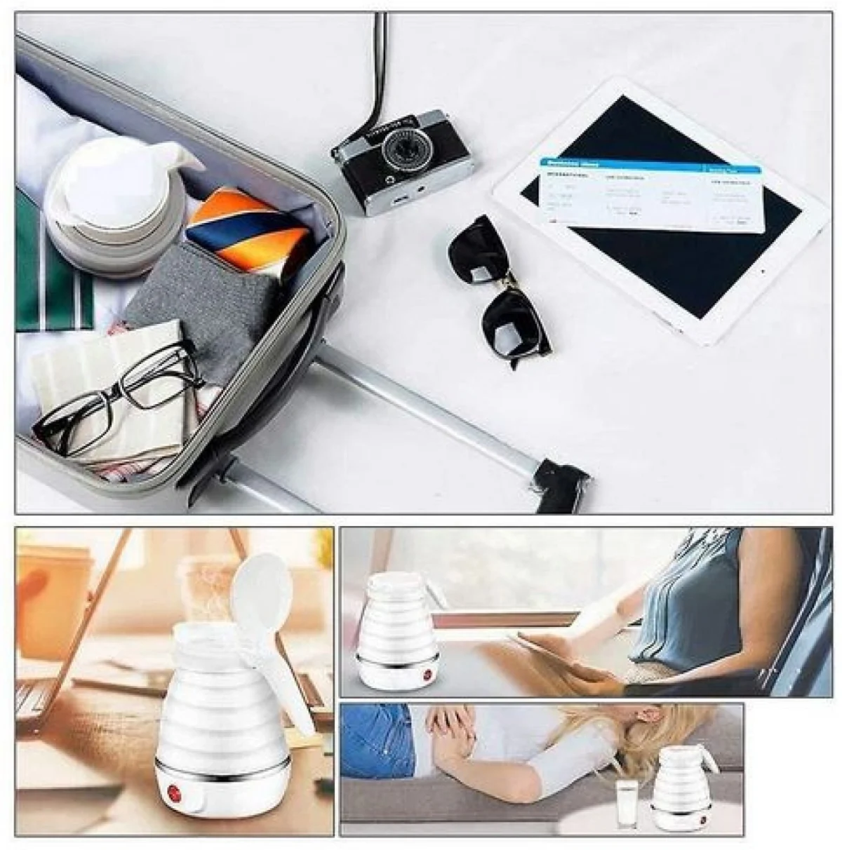 Travel Folding Electric Kettle Βραστήρας Ταξιδίου 0.6lt 750W