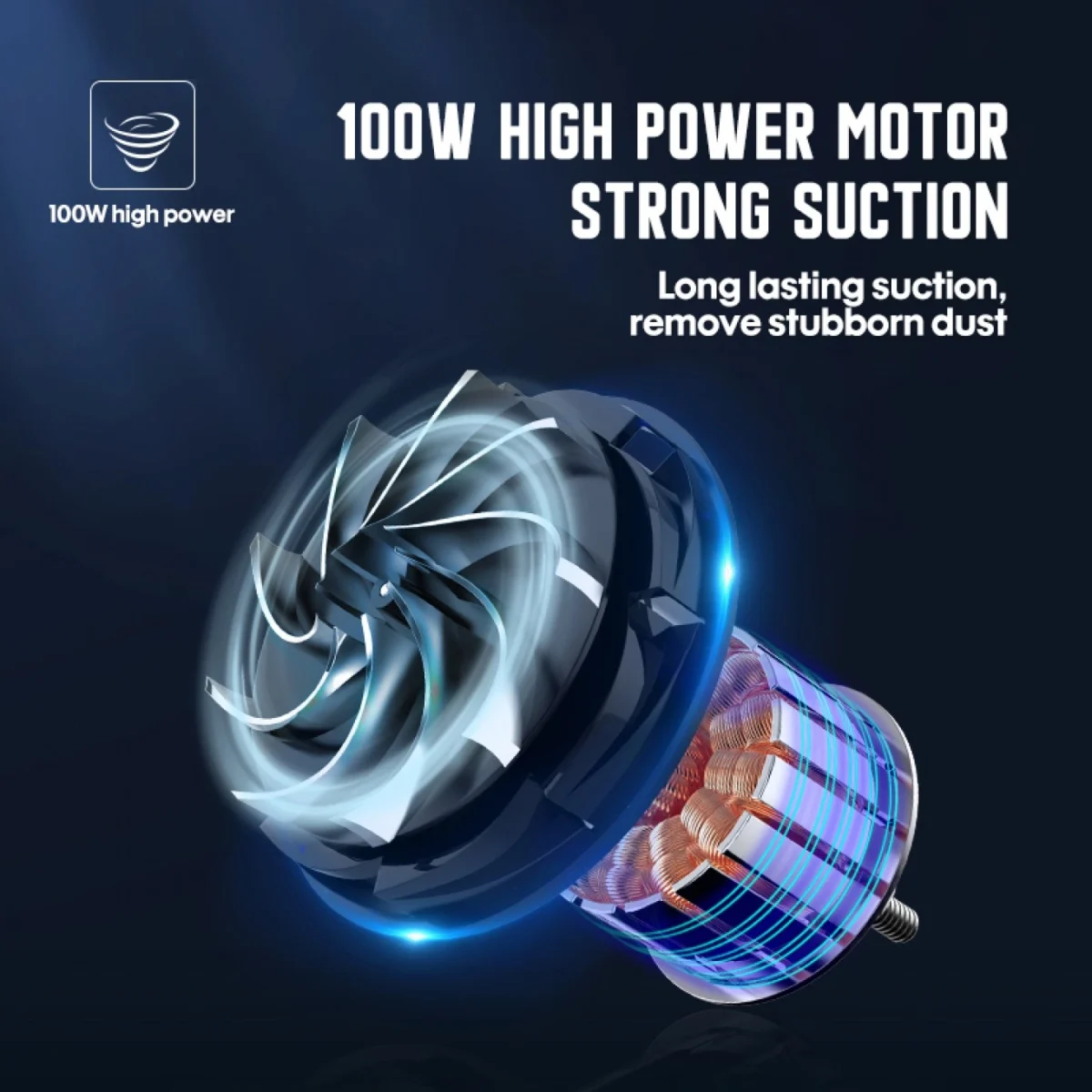 Carsun TURBO Ηλεκτρικό Σκουπάκι Στερεών, Τρόμπα Αέρος 12V με Επαναχρησιμοποιούμενο Φίλτρο, Φωτισμό LED & Οθόνη Ελέγχου Πίεσης - C1859-1