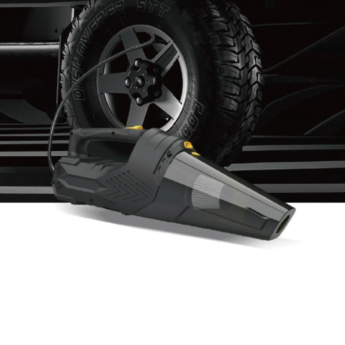 Carsun TURBO Ηλεκτρικό Σκουπάκι Στερεών, Τρόμπα Αέρος 12V με Επαναχρησιμοποιούμενο Φίλτρο, Φωτισμό LED & Οθόνη Ελέγχου Πίεσης - C1859-1