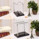 Εκκρεμές του Νεύτωνα με 5 Μπάλες, Σχήμα Ζ και Ξύλινη Βάση - Newtons Cradle 5 Balls and Z Shape NO 14171