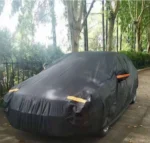 Αδιάβροχη Μαύρη Προστατευτική Κουκούλα Αυτοκινήτου με Επίστρωση Αλουμινίου CarSun C1818 480x175x120εκ