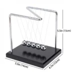 Εκκρεμές του Νεύτωνα με 5 Μπάλες, Σχήμα Ζ και Ξύλινη Βάση - Newtons Cradle 5 Balls and Z Shape NO 14171