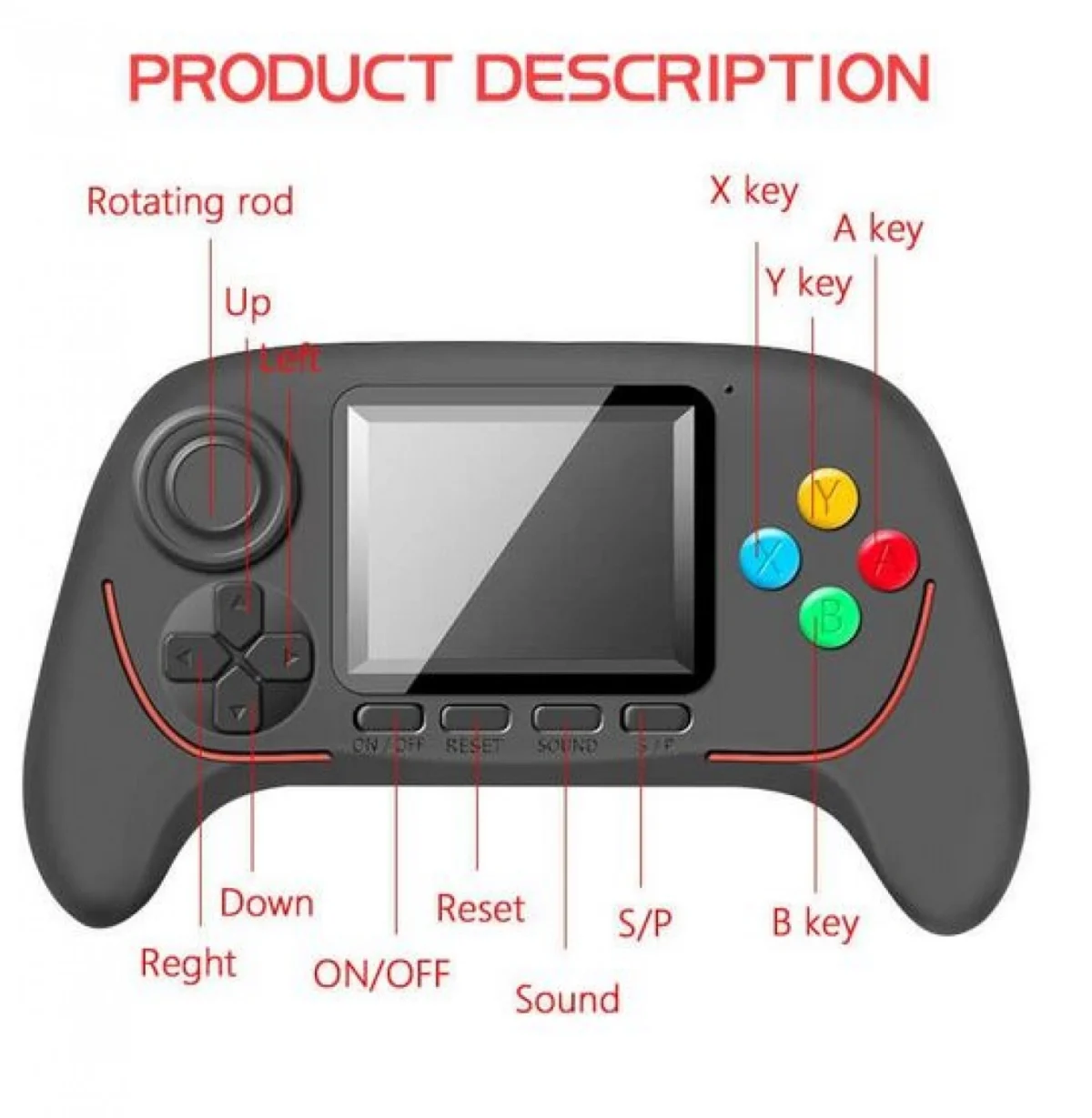 Κονσόλα Παιχνιδιών Χειρός Μ8718 16-bit OEM με 788 Ενσωματωμένα Παιδικά Παιχνίδια