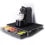 Μεταλλική Βάση Καφετιέρας με Αντιολισθητική Επιφάνεια και Συρτάρι για 30 κάψουλες Καφέ Dolce Gusto 35x39x7.5cm