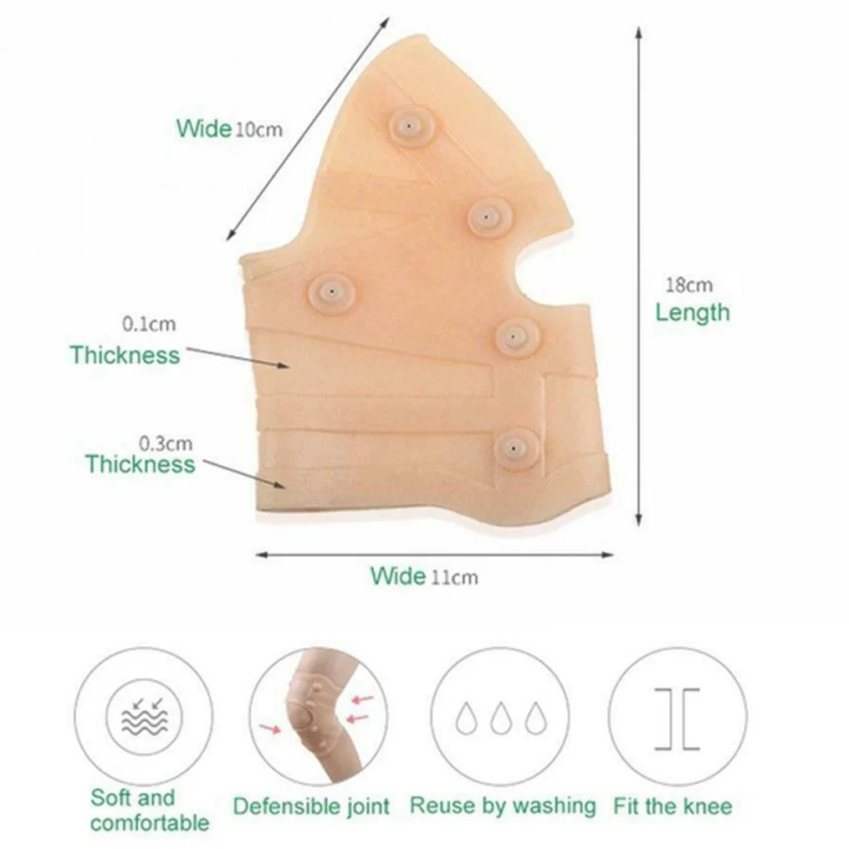 Επιγονατίδα - Νάρθηκας με Ελατήρια - Έξτρα Στήριξη για Αστάθεια Συνδέσμων - PowerKnee Strap