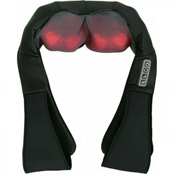 UltraPro Συσκευή με 16 Κεφαλές Shiatsu Μασάζ για Πόνους στην Πλάτη - Αυχένα - Όλου του Σώματος με Υπέρυθρη Ακτινοβολία Μαύρο