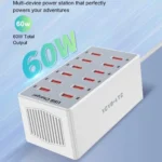 Andowl Q-CD12P Σταθμός Φόρτισης 60W με 12 Θύρες USB για Πολλαπλές Συσκευές με Τσιπ Έξυπνης Διαχείρισης Ρεύματος & Προστασία Ασφαλείας