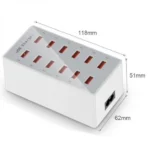 Andowl Q-CD12P Σταθμός Φόρτισης 60W με 12 Θύρες USB για Πολλαπλές Συσκευές με Τσιπ Έξυπνης Διαχείρισης Ρεύματος & Προστασία Ασφαλείας