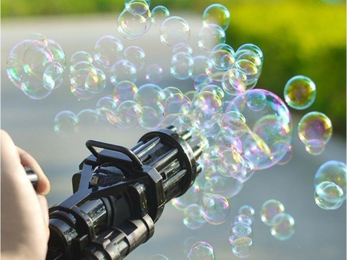 Οχταπλό Όπλο για Άπειρες Σαπουνόφουσκες Πολύχρωμες - Bubble Machine Gun - Συσκευή για Φυσαλίδες Ροζ OEM