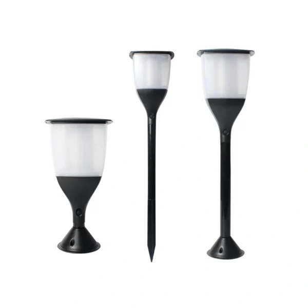 Hoppline Σετ Ηλιακά Χωνευτά Αυτόνομα Φώτα LED Ψυχρού Φωτισμού Κήπου - Χώματος 4 τμχ με Φωτοκύτταρο