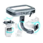 Αδιάβροχη Βάση - Θήκη Καθρέπτη Μηχανής για Κινητά, Smartphone, GPS & iPhone έως 5.7''