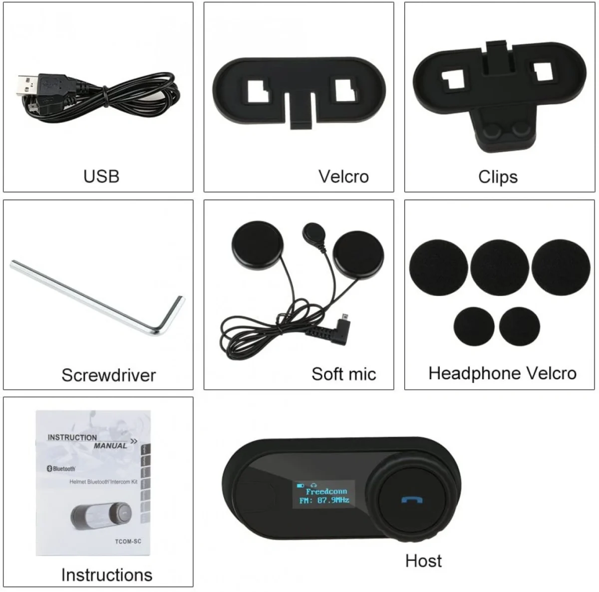 Σύστημα Ενδοεπικοινωνίας Bluetooth με οθόνη LCD – TCOM-SC