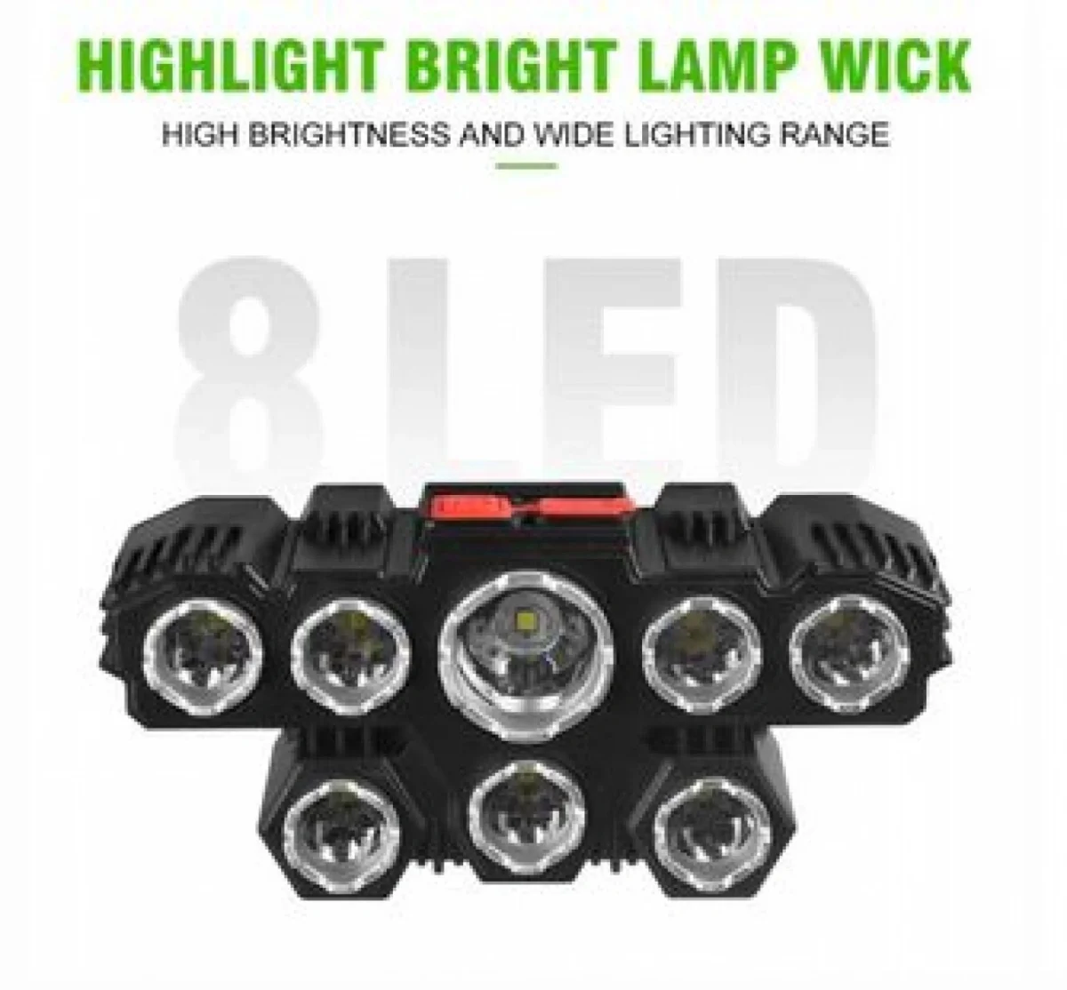 Αδιάβροχος LED Φακός Κεφαλής 8 Led W684 - Headlamp Super Bright
