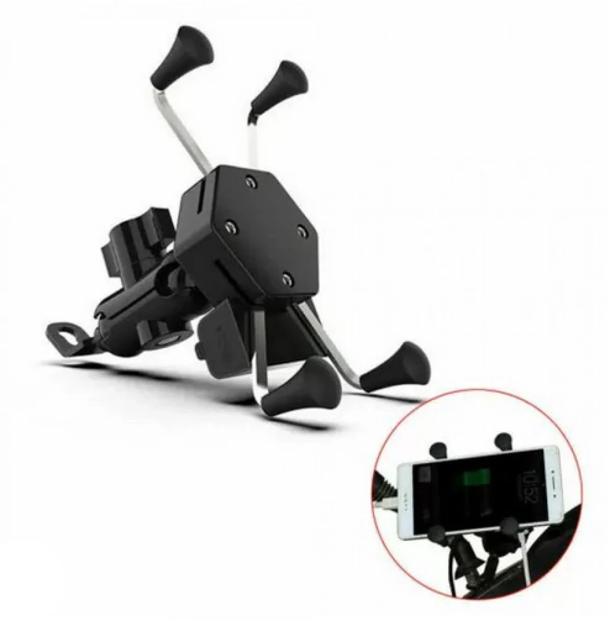 Extreme Action Bάση Τιμονιού Φορτιστής USB Κινητού με Spider Grip για Μηχανή & Ποδήλατο JC-08