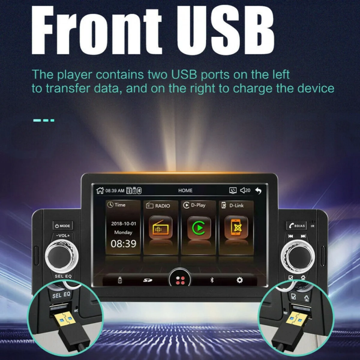 Multimedia Bluetooth Ηχοσύστημα Αυτοκινήτου CTC-5060 με Οθόνη Αφής 5"