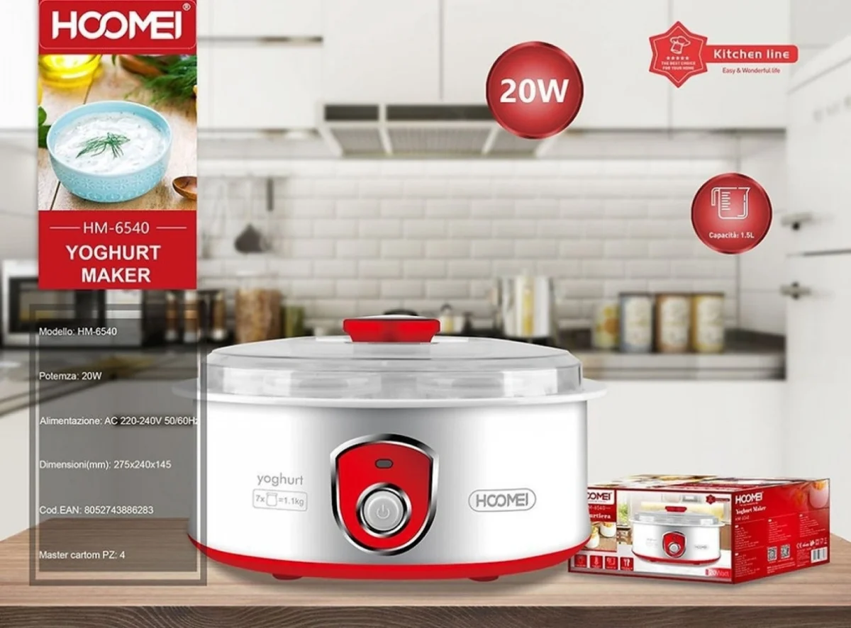 Αυτόματος Παρασκευαστής Γιαουρτιού 20W HOOMEI HM-6540