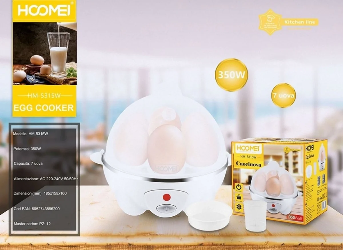 Βραστήρας Αυγών 350W Hoomei HM-5315