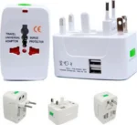 Ταξιδιωτικός Αντάπτορας Πρίζας Universal Travel Adaptor με Προστασία & 2 Θύρες USB