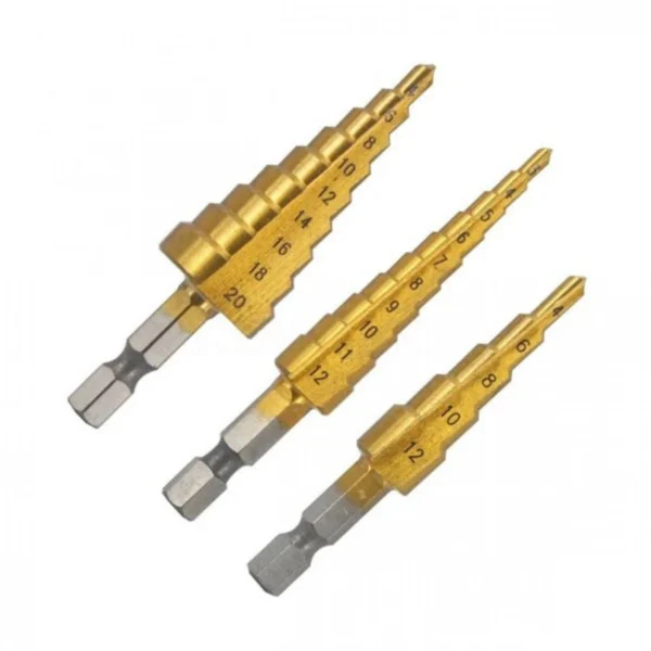 Σετ 6 Τεμαχίων Τρυπάνια HSS με Επικάλυψη Τιτανίου M3-M10