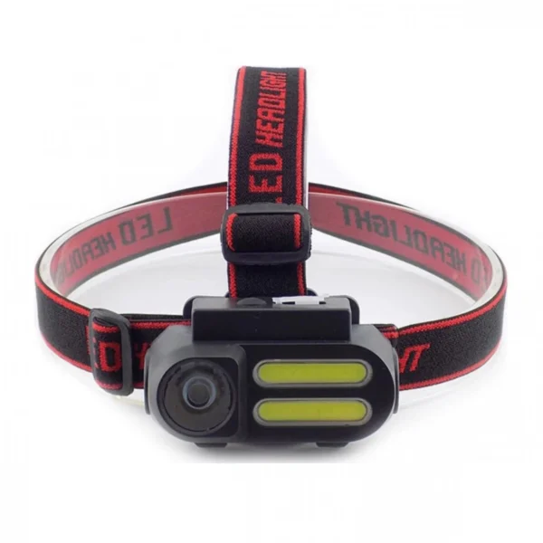 Αδιάβροχος Επαναφορτιζόμενος Φακός Κεφαλής με Μπαταρία Διπλό LED & 2 COB 650LM Περιστρεφόμενος 90° - Dual Light Source Headlight