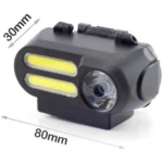 Αδιάβροχος Επαναφορτιζόμενος Φακός Κεφαλής με Μπαταρία Διπλό LED & 2 COB 650LM Περιστρεφόμενος 90° - Dual Light Source Headlight