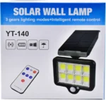 Αδιάβροχο Ηλιακό Φωτιστικό 140 LED COB με Ανιχνευτή Κίνησης OEM YT-140 – Μαύρο