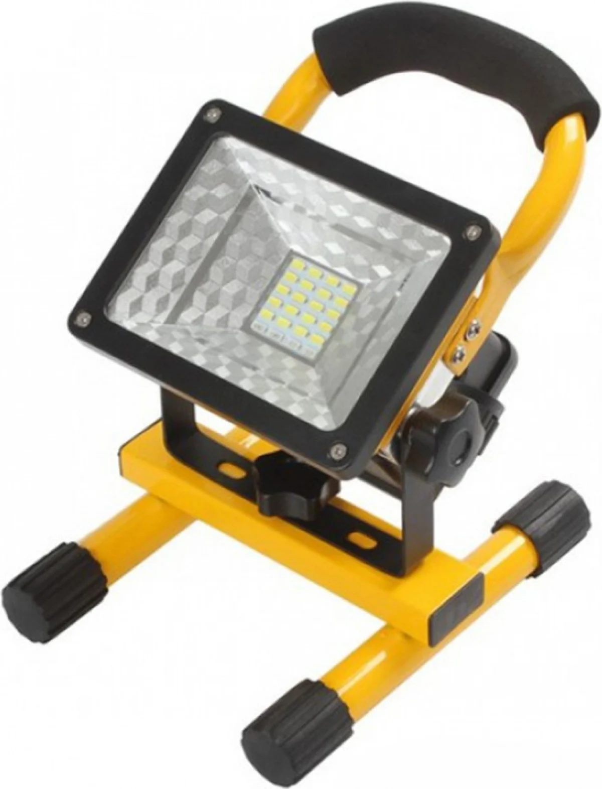 Φορητός Επαναφορτιζόμενος Προβολέας Εργασίας LED 30W Υψηλής Φωτεινότητας 2400LM σε Κίτρινο χρώμα με λαβή W804