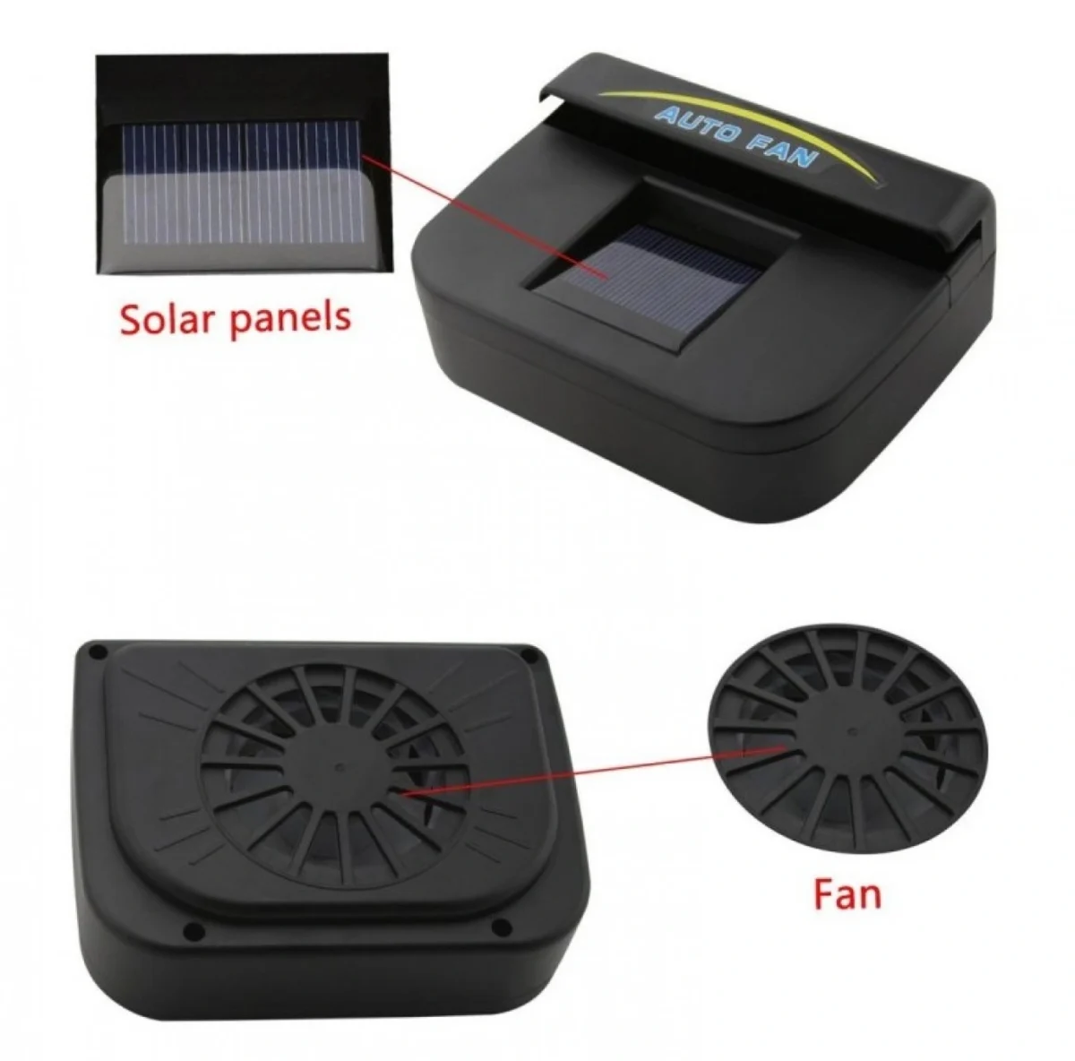 Ηλιακός Ανεμιστήρας Αυτοκινήτου AutoCool Ventilation System