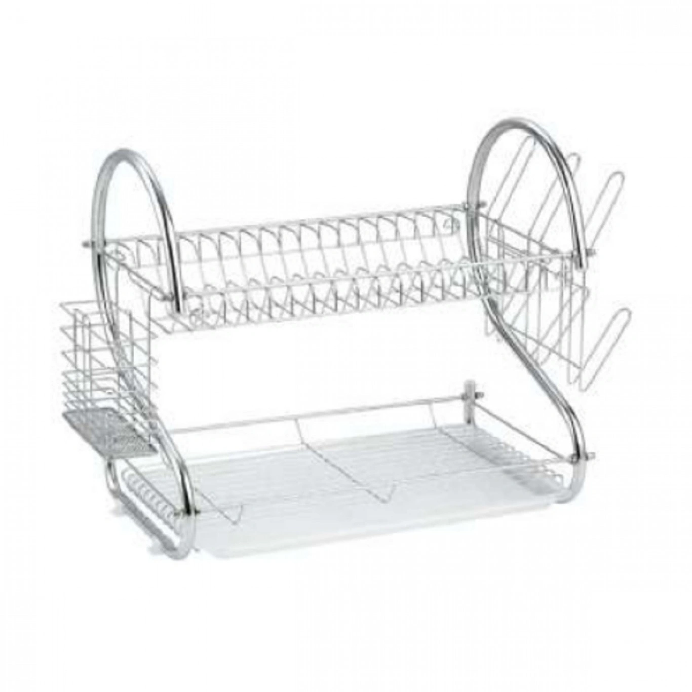 Μεταλλική Διώροφη Πιατοθήκη 52x24.5x37εκ με Θήκες για Κουτάλια,Πιρούνια,Μπολ Μεταλλική Διώροφη Πιατοθήκη 52x24.5x37εκ με Θήκες για Κουτάλια,Πιρούνια,Μπολ