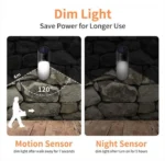 Mini Αδιάβροχος Ηλιακός Προβολέας Solar LED με Αισθητήρα Κίνησης, Αισθητήρα Φωτός & 2 Λειτουργίες Φωτισμού Μαύρο