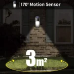 Mini Αδιάβροχος Ηλιακός Προβολέας Solar LED με Αισθητήρα Κίνησης, Αισθητήρα Φωτός & 2 Λειτουργίες Φωτισμού Μαύρο