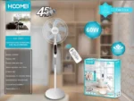 Ανεμιστήρας Ορθοστάτης 60W Διαμέτρου 45cm Με Τηλεχειρηστήριο Hoomei HM-8680